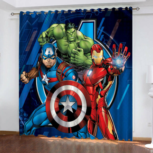 Avengers Curtains Blackout Window Drapes Pattern #2