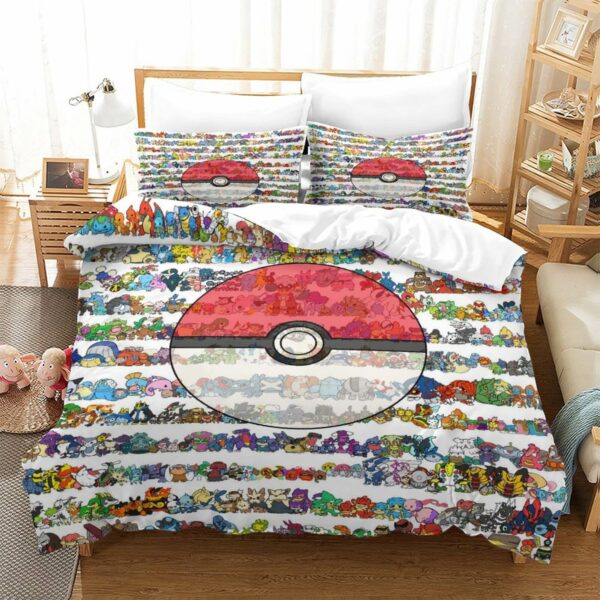 Pokemon Bedding Sets Pikachu Printing Duvet Cover Pattern #2
