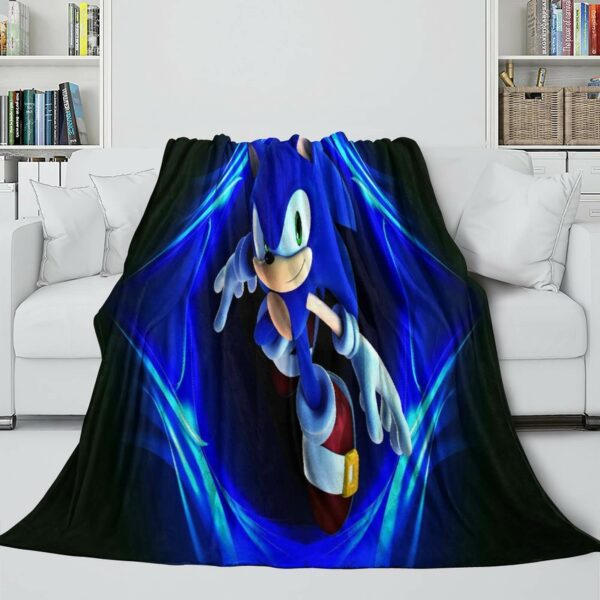 Sonic Blanket Printing Flannel Throw Pattern #2