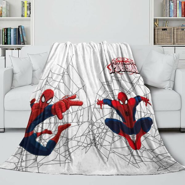 Spiderman Blanket Printing Flannel Throw Pattern #1
