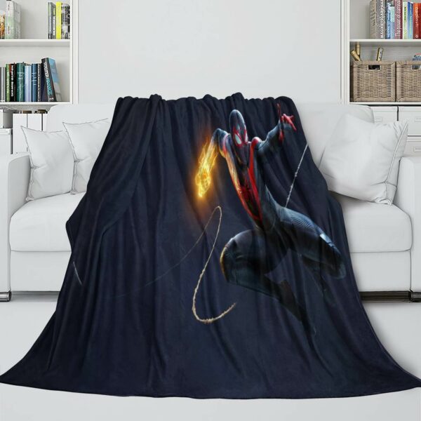 Spiderman Blanket Printing Flannel Throw Pattern #2