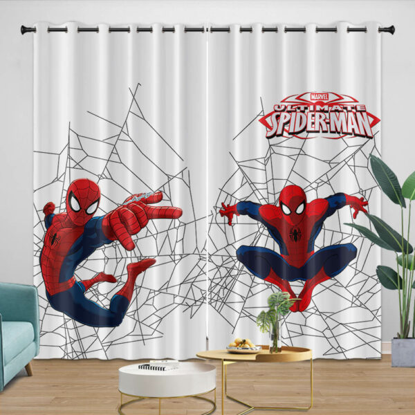 Spiderman Curtains Blackout Window Drapes Pattern #1