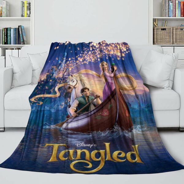 Tangled Blanket Printing Flannel Throw