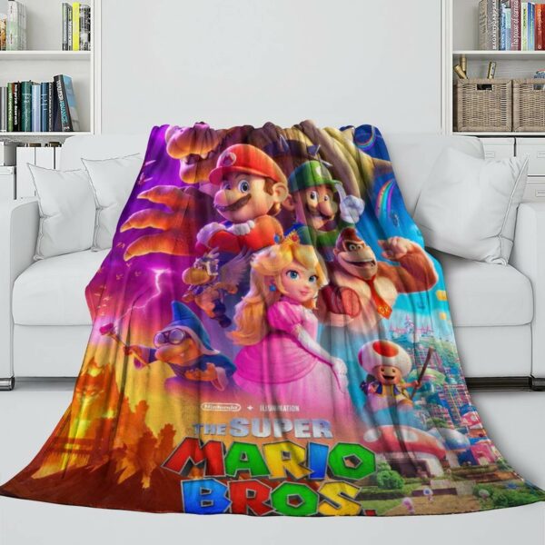 The Super Mario Bros Blanket Printing Flannel Throw